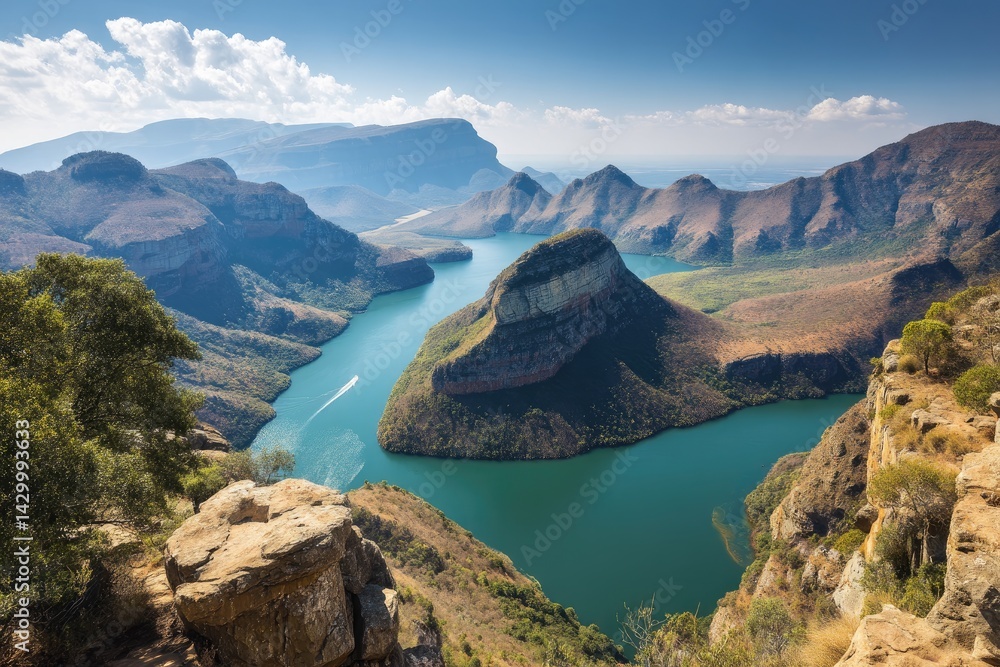 Scenic river valley Scenic river valley