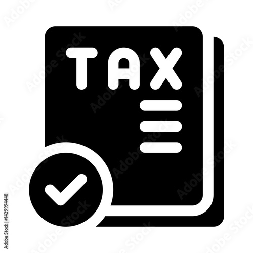 Tax filing glyph icon