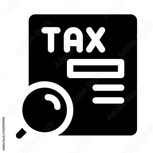 Tax audit glyph icon
