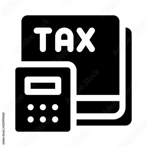Tax calculation glyph icon