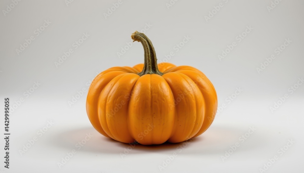 Pumpkin, isolated on a white background, minimal composition, soft shadows, high detail, studio lighting