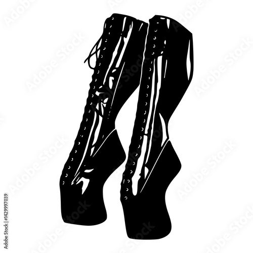 chic high platform boots silhouette