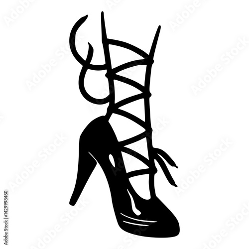 stylish women's shoe outline