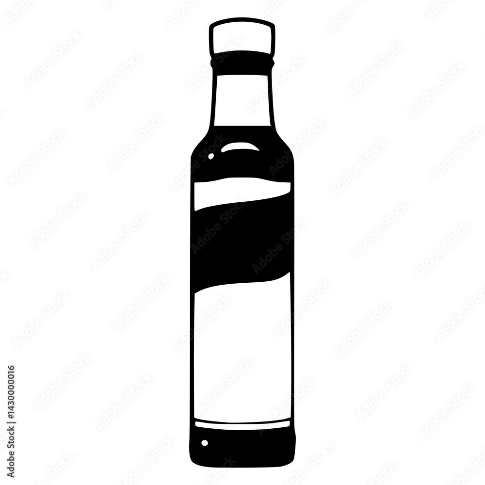 bottle with band label design bottle with band label design