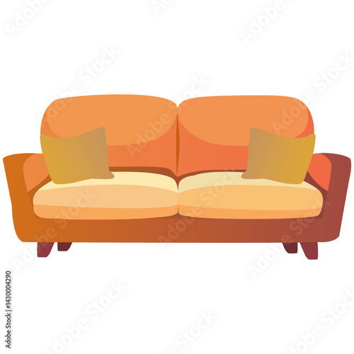 sofa and pillows vectors