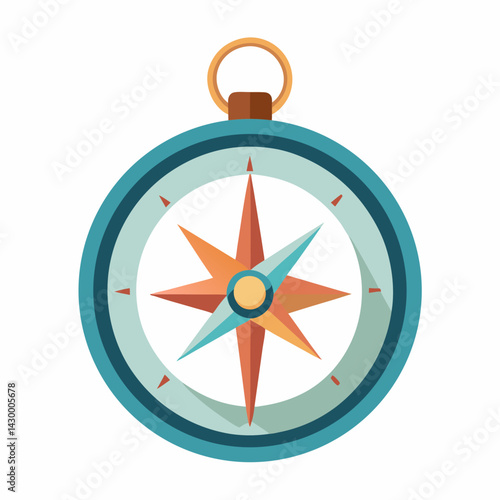 compass on white background