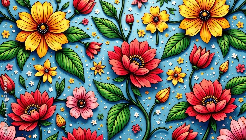Intricate line art floral design, repeating endlessly , drawing, graphic, simple Intricate line art floral design, repeating endlessly , drawing, graphic, simple