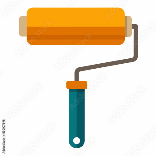 roller brush with paint