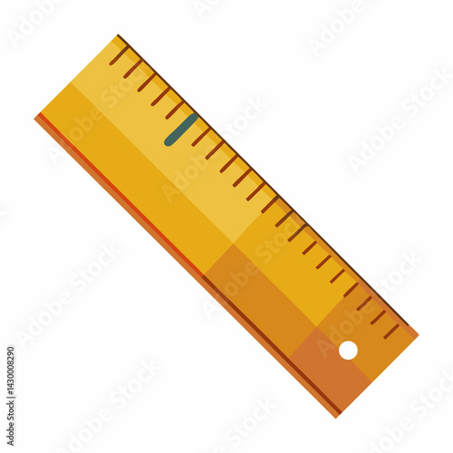 yellow ruler isolated on white