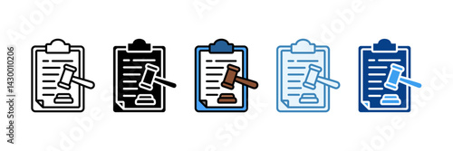 Regulation  Icon Set Multiple Style Collection