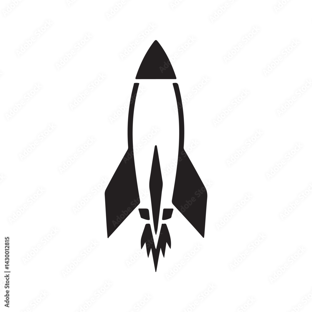 rocket vector silhouette clip art logo illustration rocket vector silhouette clip art logo illustration