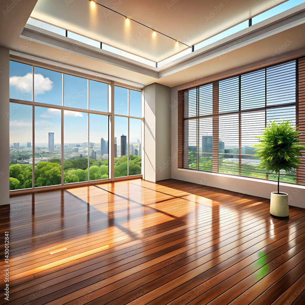 Fototapeta premium illustration of the empty interior room