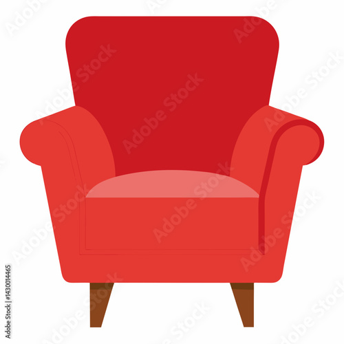 red leather armchair