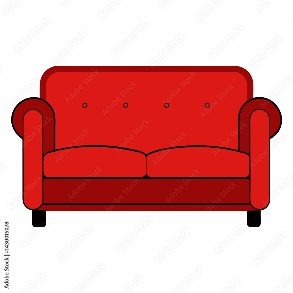 red sofa isolated on white red sofa isolated on white
