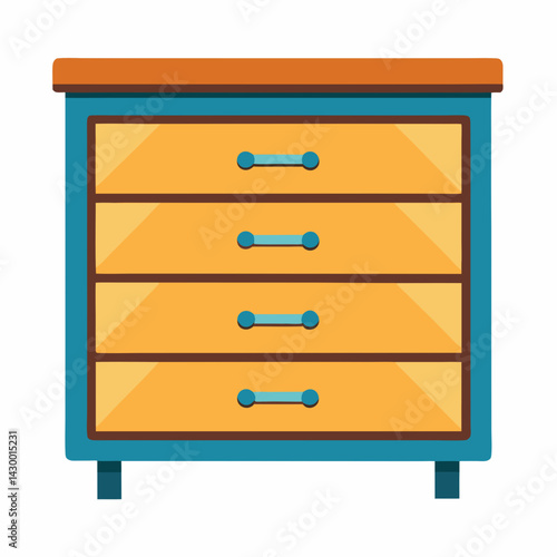 wooden cabinet isolated on white