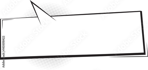 Blank comic speech bubble. Comic effect shape with pop art style