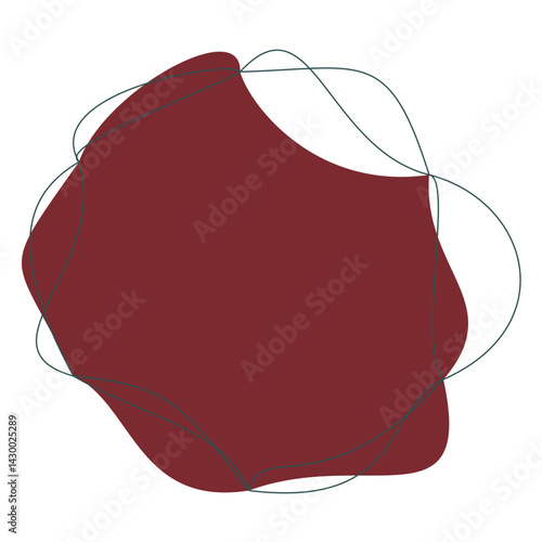 Abstract doodle shape decorative element