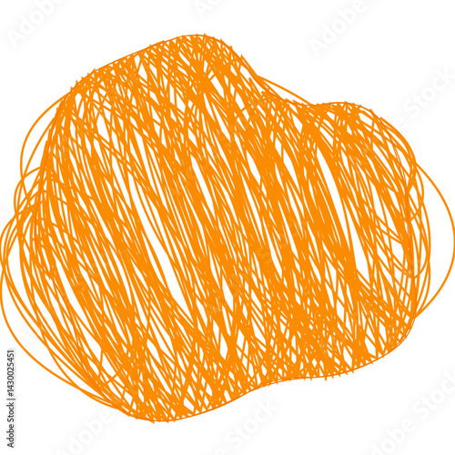 Abstract doodle shape decorative element
