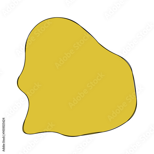 Abstract doodle shape decorative element