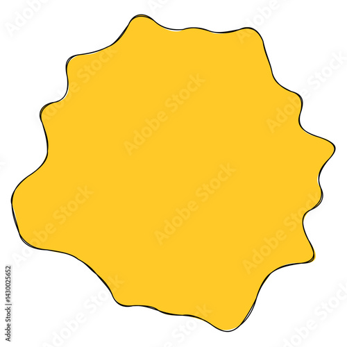 Abstract doodle shape decorative element