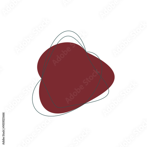 Abstract doodle shape decorative element