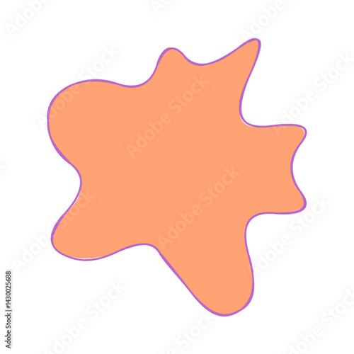 Abstract doodle shape decorative element