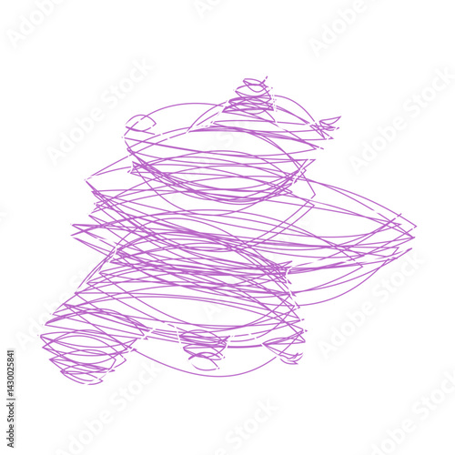 Abstract doodle shape decorative element