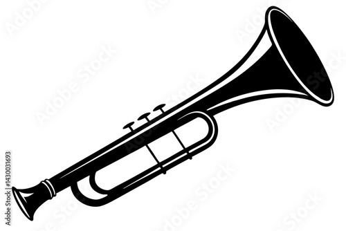 bugle  silhouette vector  illustration