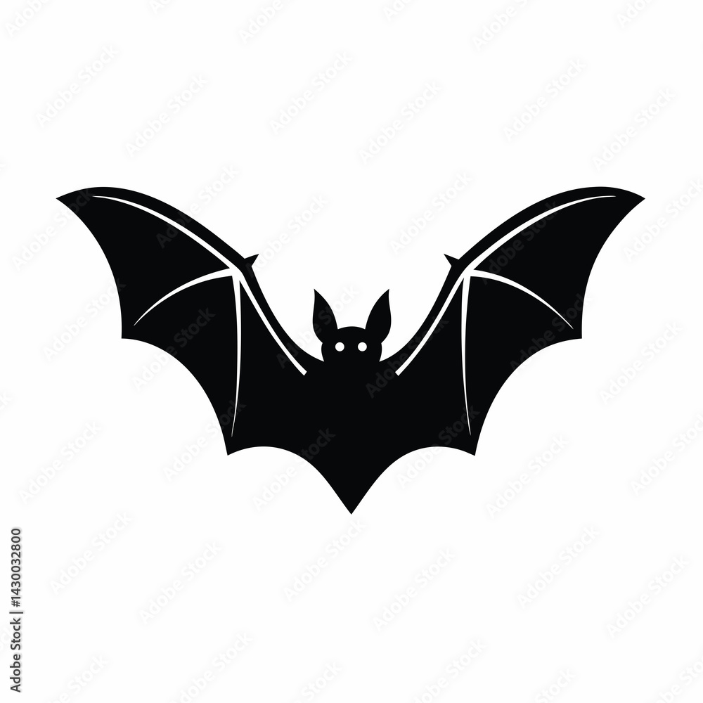 Fototapeta premium bat vector silhouette illustration isolated on white background