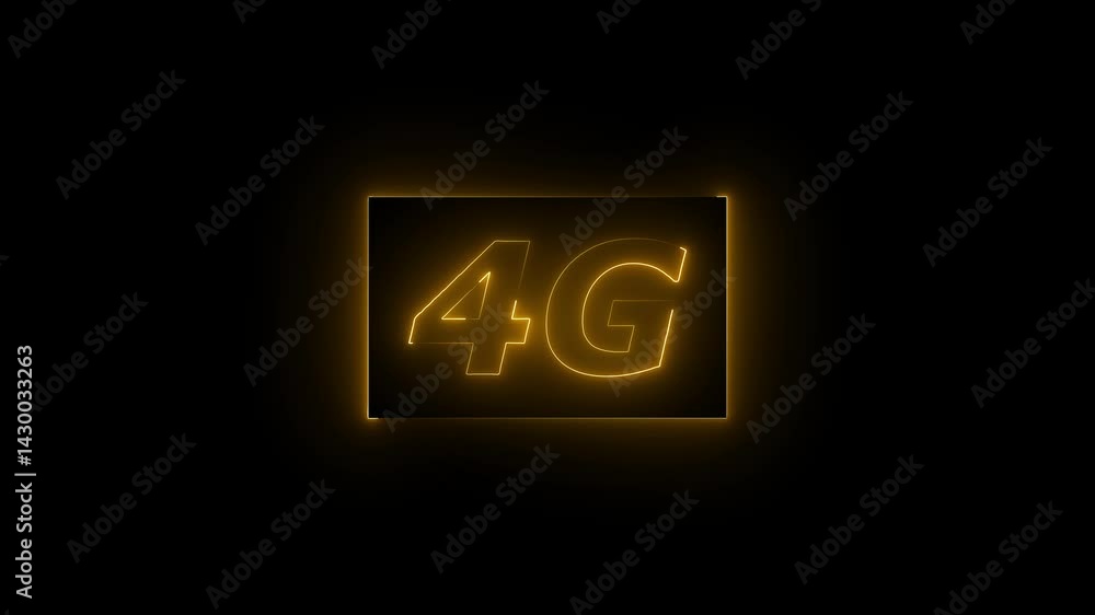 Abstract animated 4G network icon .Technology and network concept Abstract animated 4G network icon .Technology and network concept