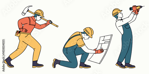 Construction Worker Vector Art