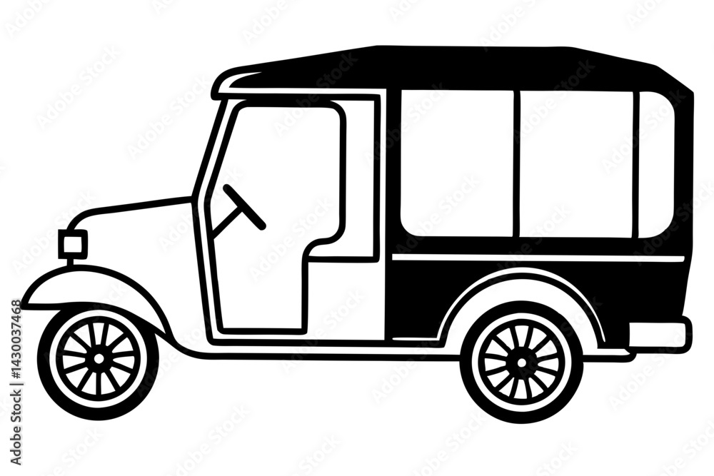 auto rickshaw silhouette vector auto rickshaw silhouette vector