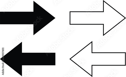 
simple black opposite arrow vector.