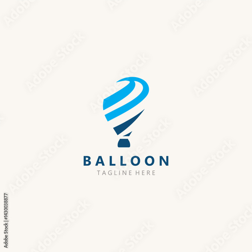Air balloon logo creative design air transport symbol template simple illustration