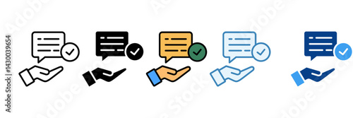 Transparent Communication  Icon Set Multiple Style Collection