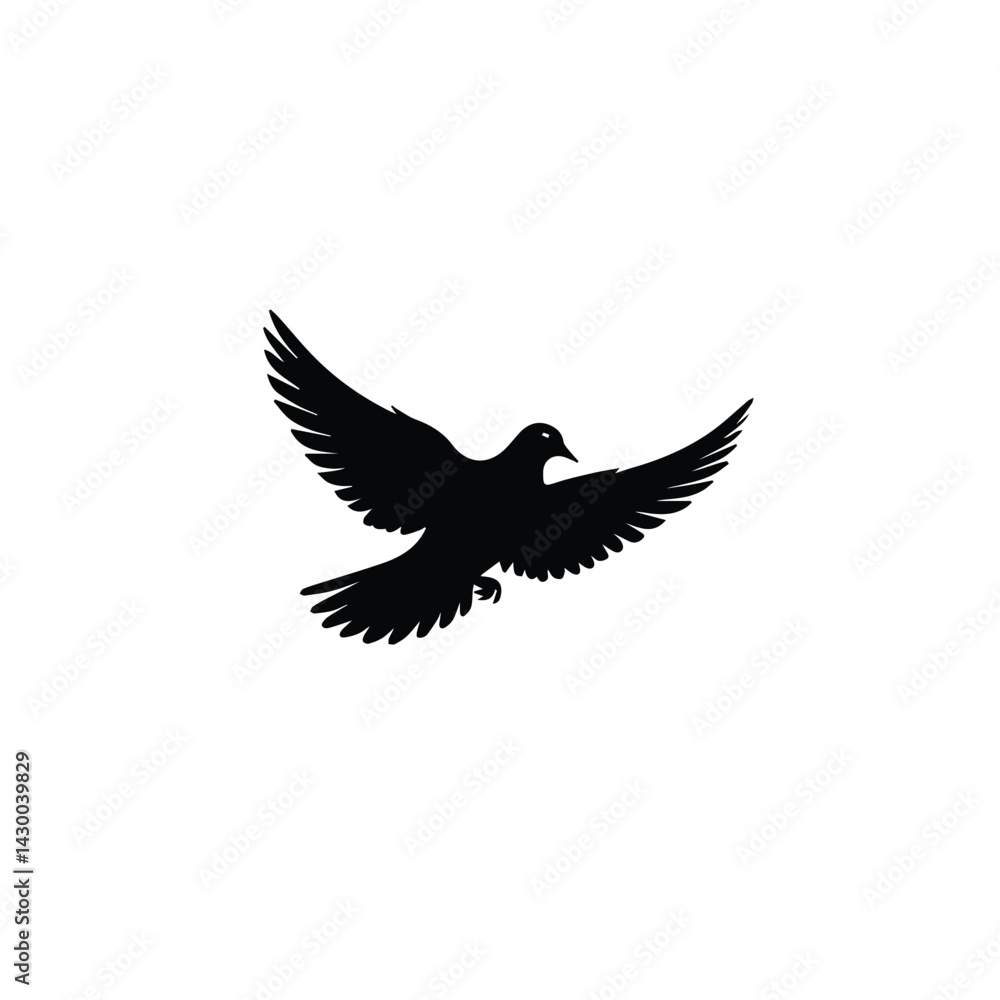 Obraz premium flying bird silhouette logo 