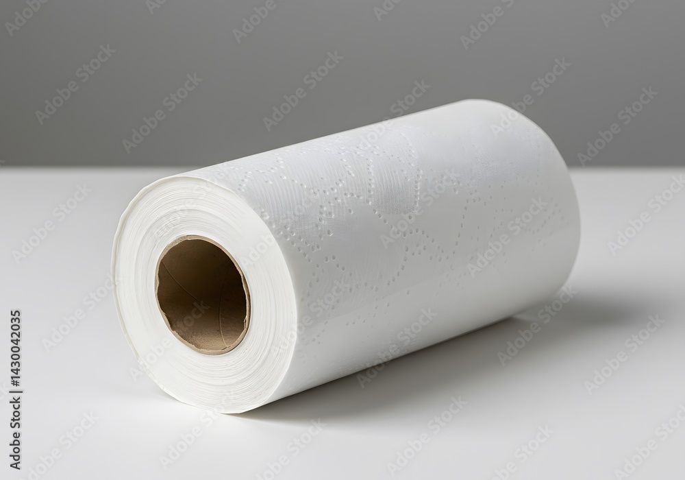 Fototapeta premium Rolled white material display stock photo