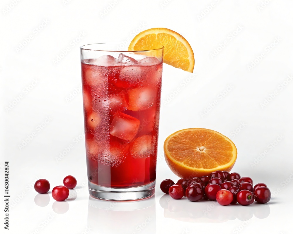 custom made wallpaper toronto digitalRefreshing Cranberry Orange Ice Drink in Glass Summer Beverage Cold Cocktail