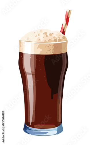 Root Beer Drink - Vector Illustration