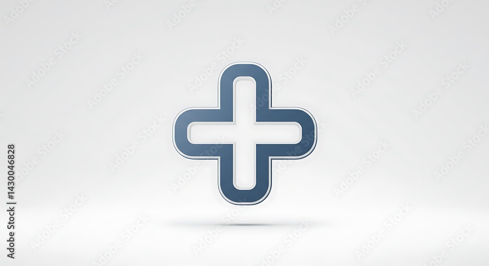 Obraz premium Plus Sign on Bright Background