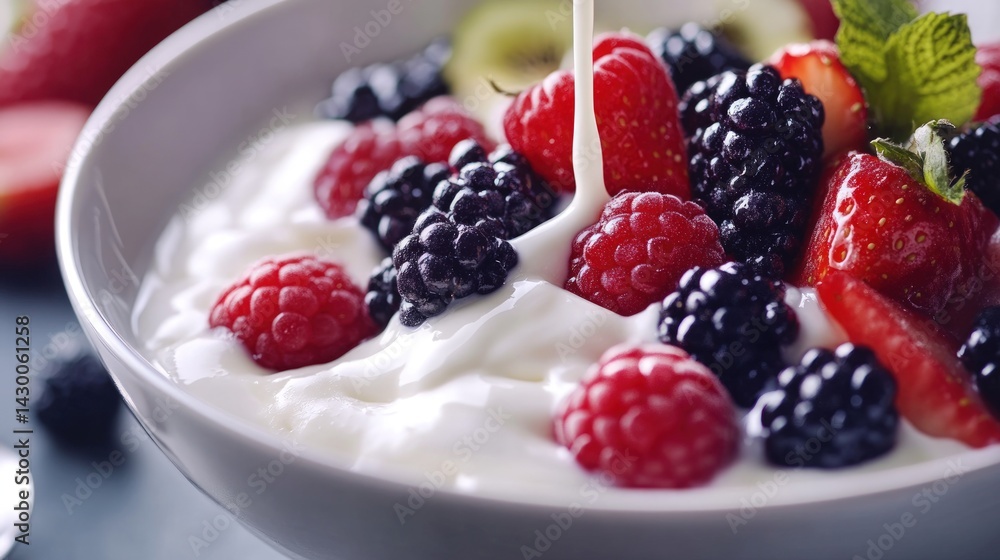 Yogurt with fresh berries Yogurt with fresh berries