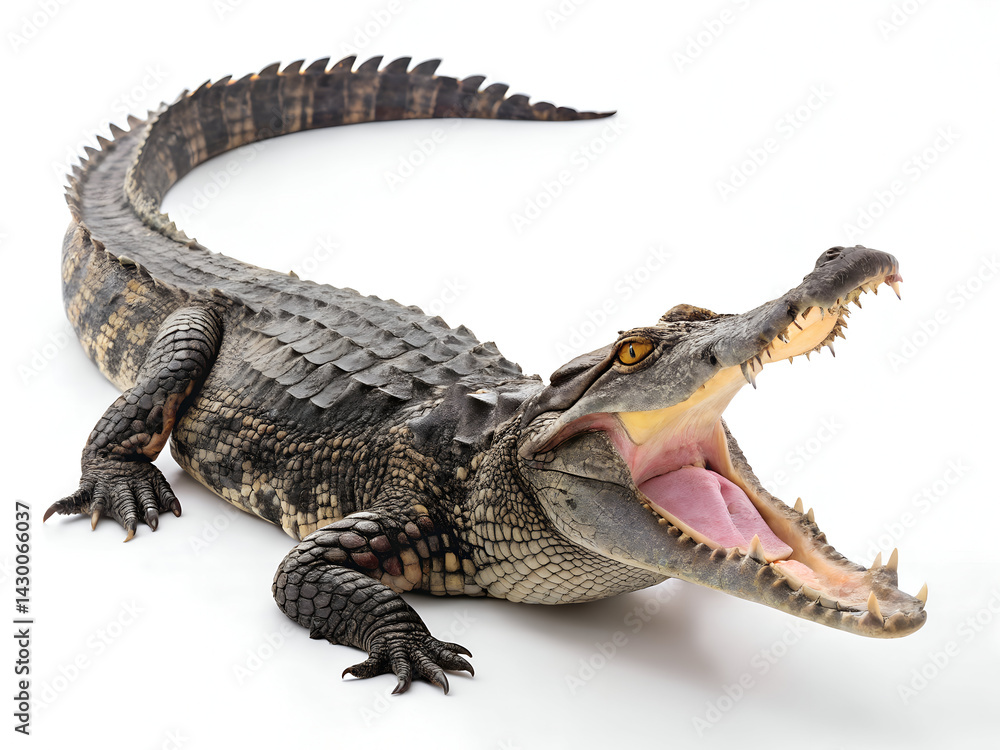 Fototapeta premium alligator in a mouth