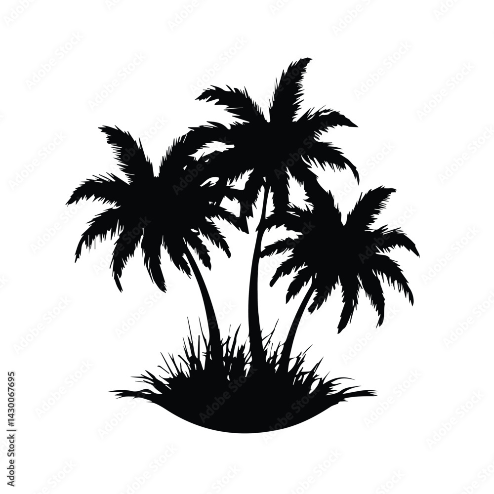 Fototapeta premium palm tree beach logo
