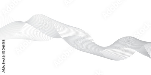 Abstract white and grey geometric smoky blend liens background. Digital frequency track equalizer. Vector illustration, Wavy stylized it make using blend tool.