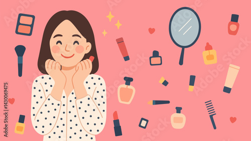 Charming Beauty Inspiration for Women with Makeup and Cute Accessories