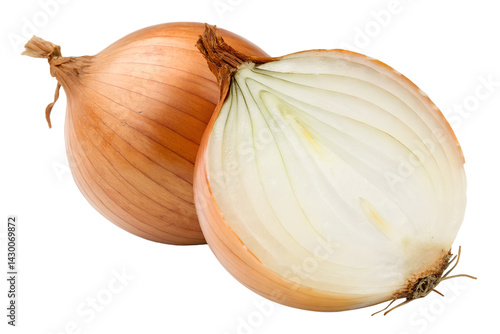 yellow onion isolated on white background