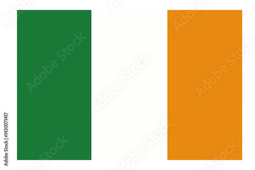 Fotografie Ireland Flag, flag of Ireland, Accurate dimensions and official colors