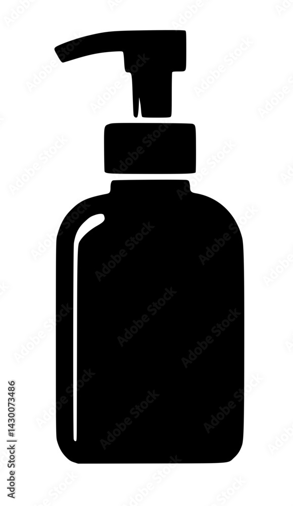 Pump Bottle Clipart – Minimal Black Dispenser Icon Vector for Cosmetic, Soap, or Sanitizer Packaging Pump Bottle Clipart – Minimal Black Dispenser Icon Vector for Cosmetic, Soap, or Sanitizer Packaging