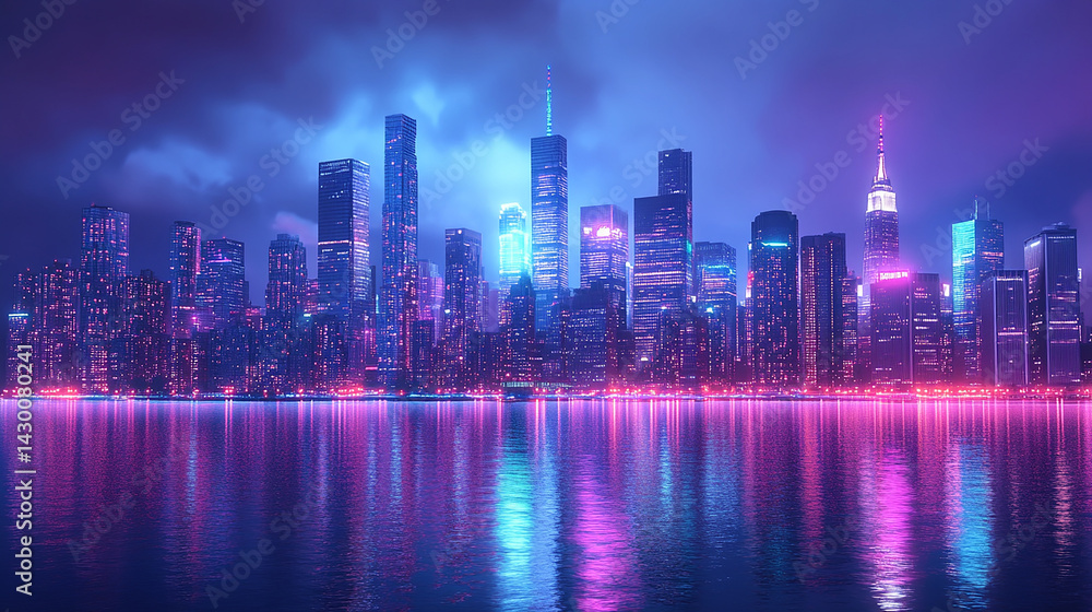 Fototapeta premium night city in the city