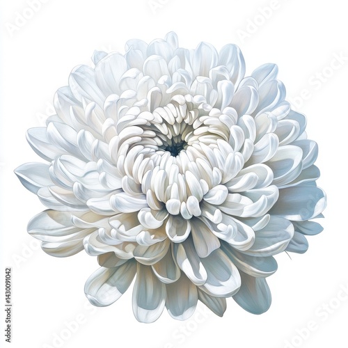 Wallpaper Mural Detailed white chrysanthemum, isolated, floral design, soft lighting Torontodigital.ca